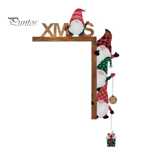 

Украшение для угла двери, деревянное рождественское украшение в виде безликого старика, цветной гном, праздничный декор, угловое украшение для зеркальной мебели Right