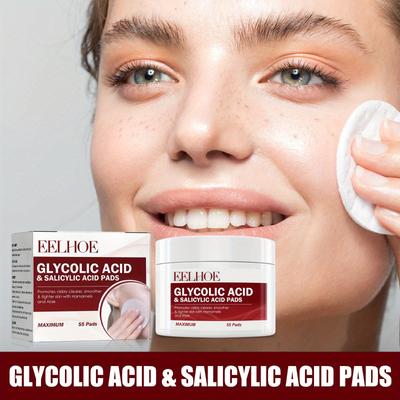 Facial Ethanol Acid Pads Moisturizing Locking Fine Pores Softening Light Beige Tightening Smooth Salicylic Acid Pad