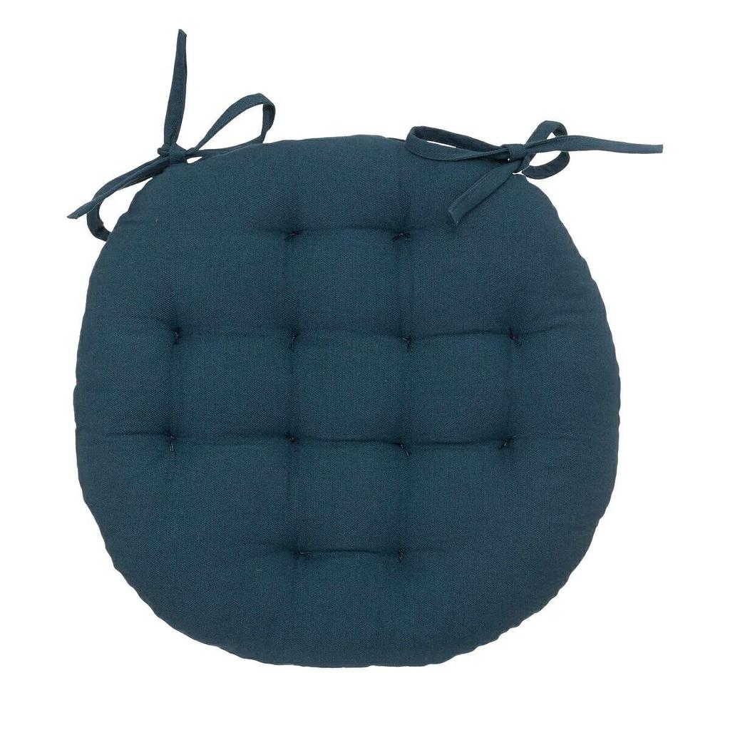 Anjali Chair Cushion Round 38 Cm Light Blue Cotton