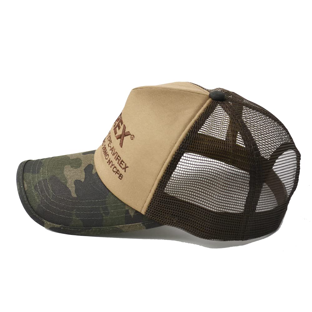 AVIREX Number Embroidered Mesh Cap 7300 (Avirex) (Camouflage 37300)