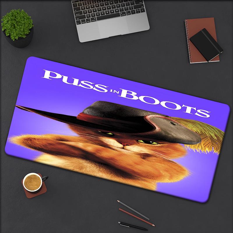 Puss In Boots Theme Mouse Pad, Non Slip Rubber Base, Multifunctional Office & Home Decor, Perfect for Workspace Personalization.