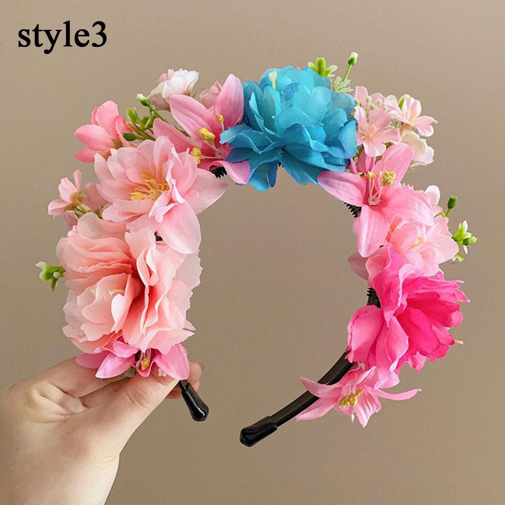 

Женский Свадебный Ободок для Волос с Цветами, Мексиканская Роза, Свадебная Вечеринка, Повязка для Волос, Женский Эластичный Аксессуар для Волос для Пляжа, Ободок, Головной Убор