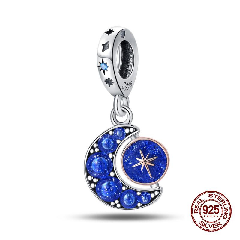 100% Copper Sparkling Cat Moon Sun And Stars Charms Pendants Fit 3Mmoriginal Bracelets Diy Fine Jewelry