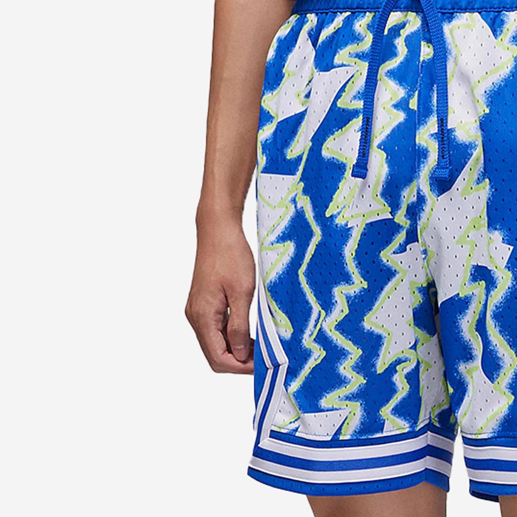 Jordan Abstract Print Drawstring Basketball Sports Breathable Casual Shorts Men Bottoms Blue DQ7335-405