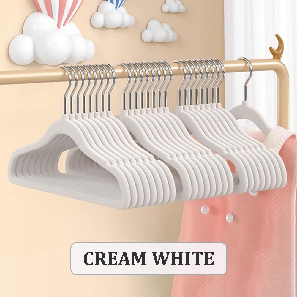 10/20 Stück Samt-Kleiderbügel Rutschfest Rotin Babykleiderbügel Tragbar Kindergarderoben-Organizer Platzsparend zum Trocknen von Kleidung