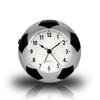 1pc Soccer-Themed Alarm Clock with Vibrant Soccer Ball Design - Sporty White ABS Plastic, Battery-Powered, Alarm & Music Ringtones