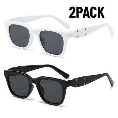 2PACK Fashion Rectangle Sunglasses Women Brand Luxury Eyewear Women/Men Y2K Vintage High Quality Glasses Women