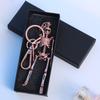 Movable Human Skeleton Pendant Punk Style Gothic Keychain Novelty Skull Keychain  Halloween