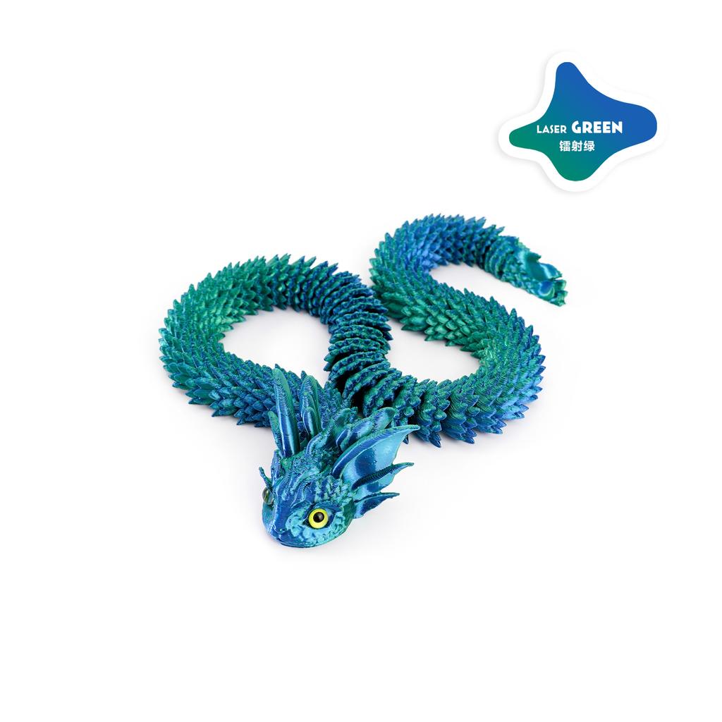 3D Printed Dragon Snake Movable Joint Fidget Toy Figurine Simulation Snake Office Desktop Ornament New Year Gifts Crafts Gift