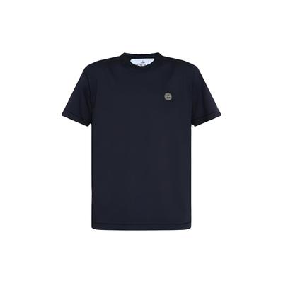 STONE ISLAND Tričko s logem nášivky kompasu Námořnická modrá Pánská vrchní část 801524113-A0020