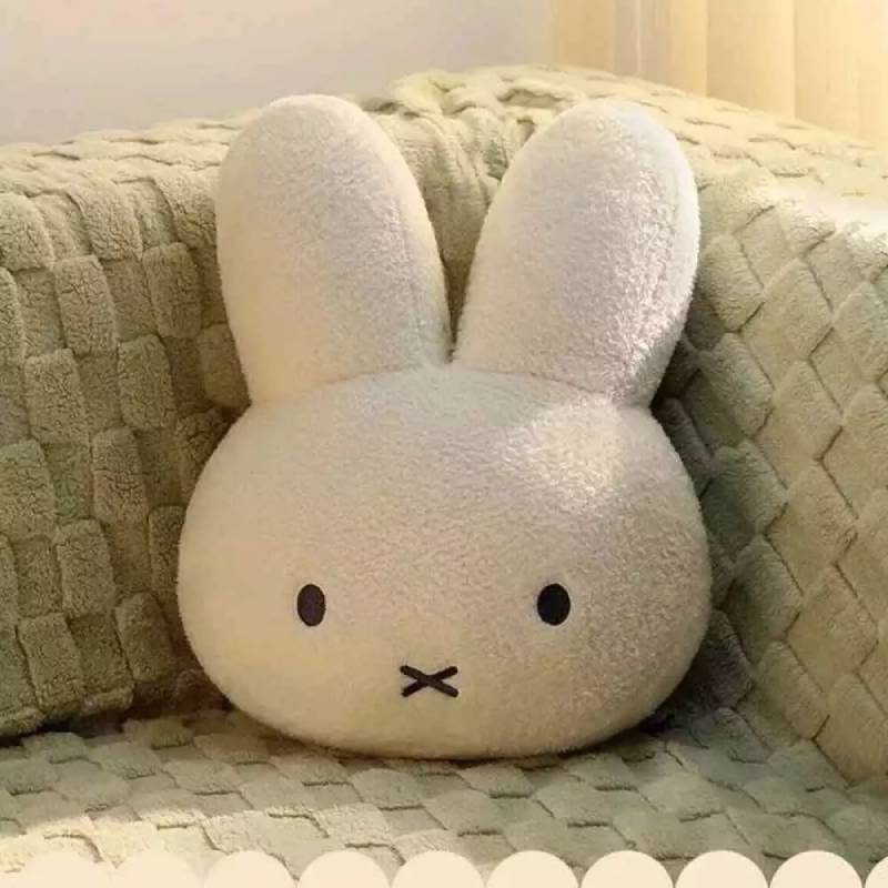White 40cm Beige Huge Mascot Rabbit Face Sleeping Cushion Hug Pillow Bed