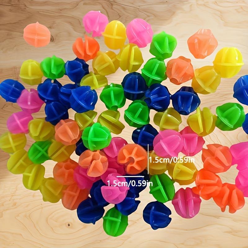 72 Pieces of Colorful Bicycle Spoke Beads, Vivid Plastic Beads, Plastic Clip-on Decorations for Bicycle Wheels, Bicycle Parts