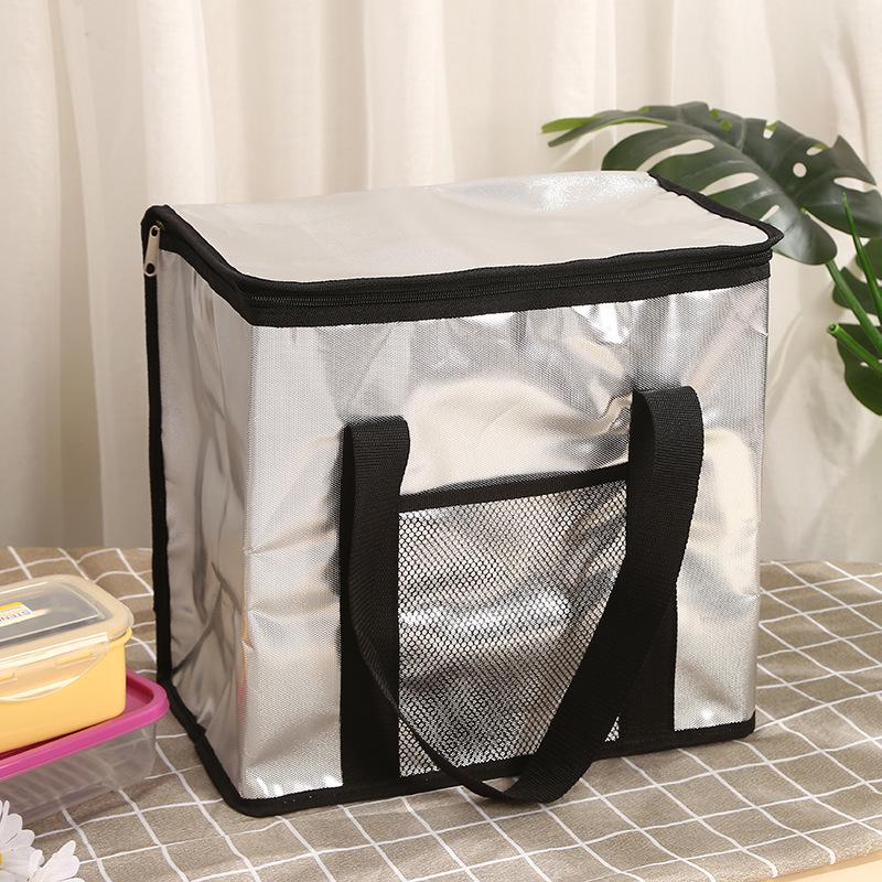 Portable Aluminum Foil Insulated Lunch Bag for Outdoor Picnic