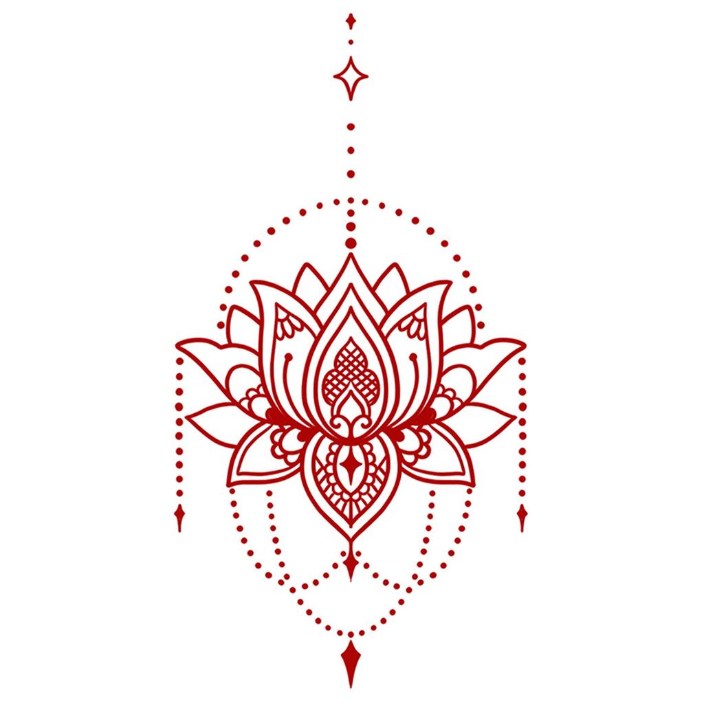 Advanced Sense Domineering Personality Thorn Totem Ribbon Sun Moon Stars Flower Lines Tattoo Sticker