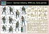 Master Box 1/35 Scale World War II German Infantry (5 Figures) in Early War Uniforms Plastic Model Kit MB35177