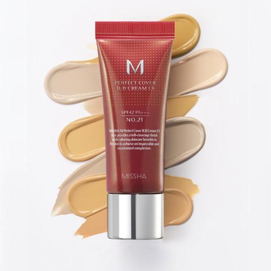 MISSHA M Perfect Cover BB Cream EX 20ml – Buildable Natural Coverage (5 Shades)