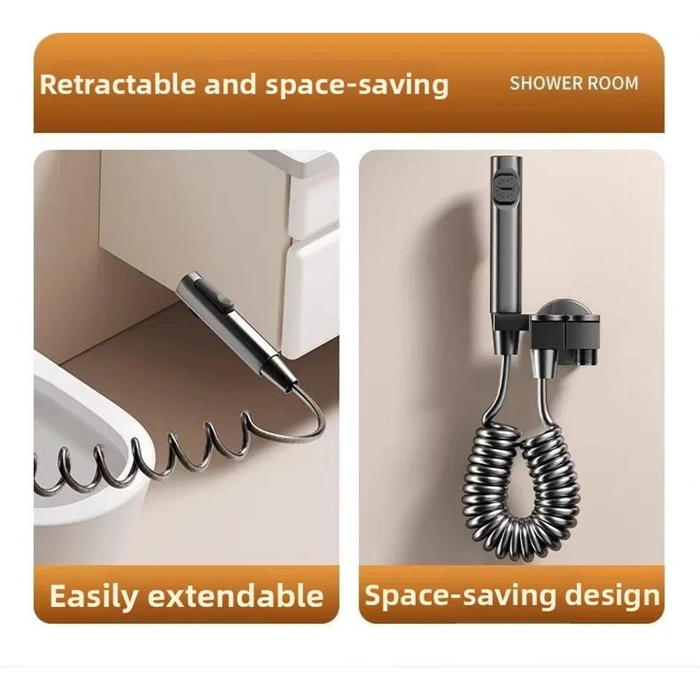 Spray Nozzle with Dual Outlet and Angle Valve High Pressure Water Flow and Compact Design with Anti Backflow Valve for Bathroom