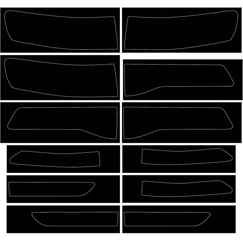 For 14-21 Jeep Grand Cherokee Rear Tail Light SMOKE Vinyl Tint Overlay Stickers