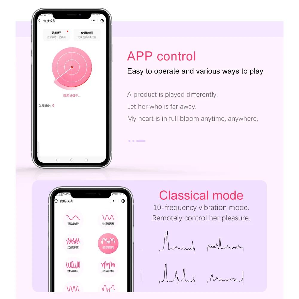 10 Modes Vibrators Whale Shape Vaginal Stimulator Vibrating Egg Bluetooth APP Control Sex Toys for Women G Spot Massage