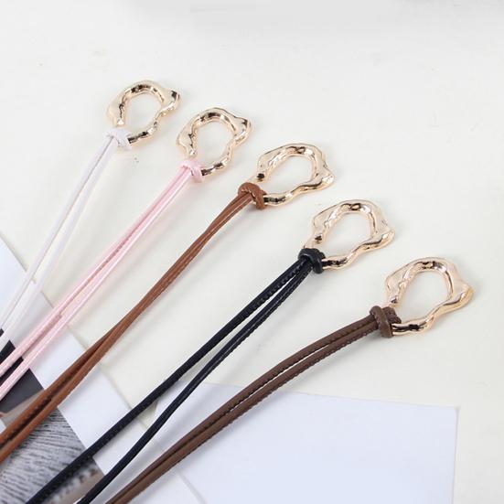 Women Metal Belt Decor Lace-up Imitation Belt Versatile Fashion Accessory
