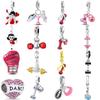 NEW 925 Silver Charm Fit Original Bracelet Accessories Women Jewelry Sports Series Yoga Ball Boxing Gloves Barbell