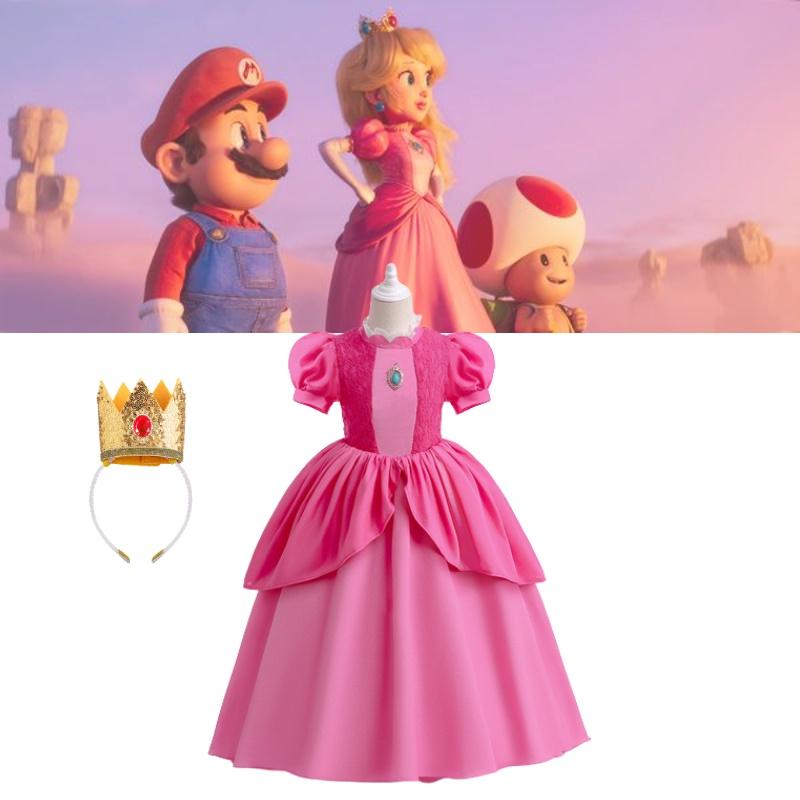 Cosplay Blue Princess Dress For Girls Lace Patchwork And Puffy Long Skirt