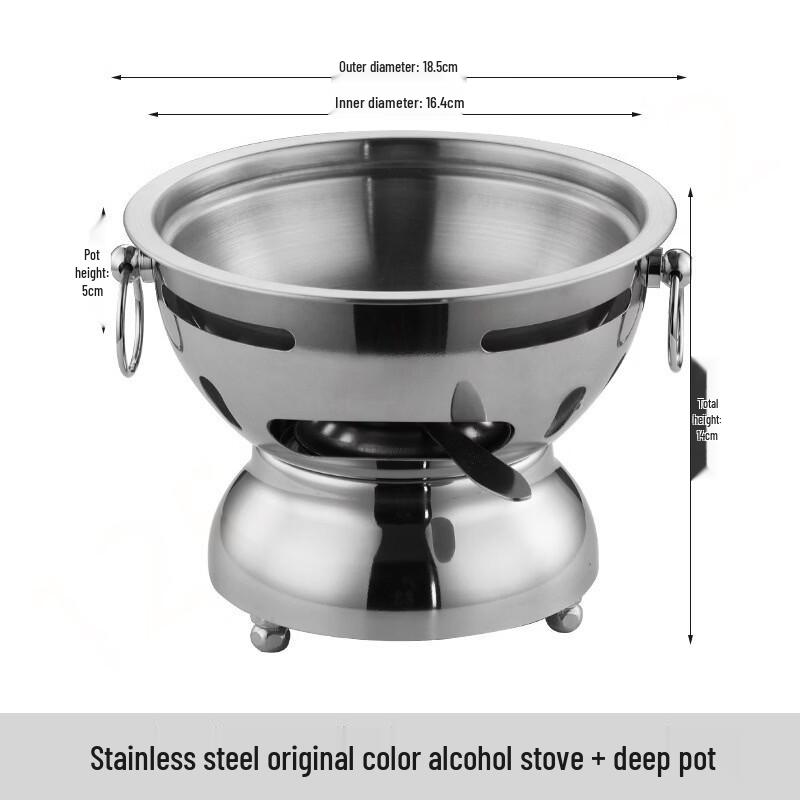 ZISIZ Stainless Steel Mini Hot Pot Set