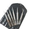 6Piece Stainless Steel Tweezers Bent Straight Tweezers For Fine Work In Crafts And Electronics