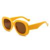 Vintage Oval Sunglasses for Women & Men Trendy Orange Shades Fashionable Look Summer Street Style