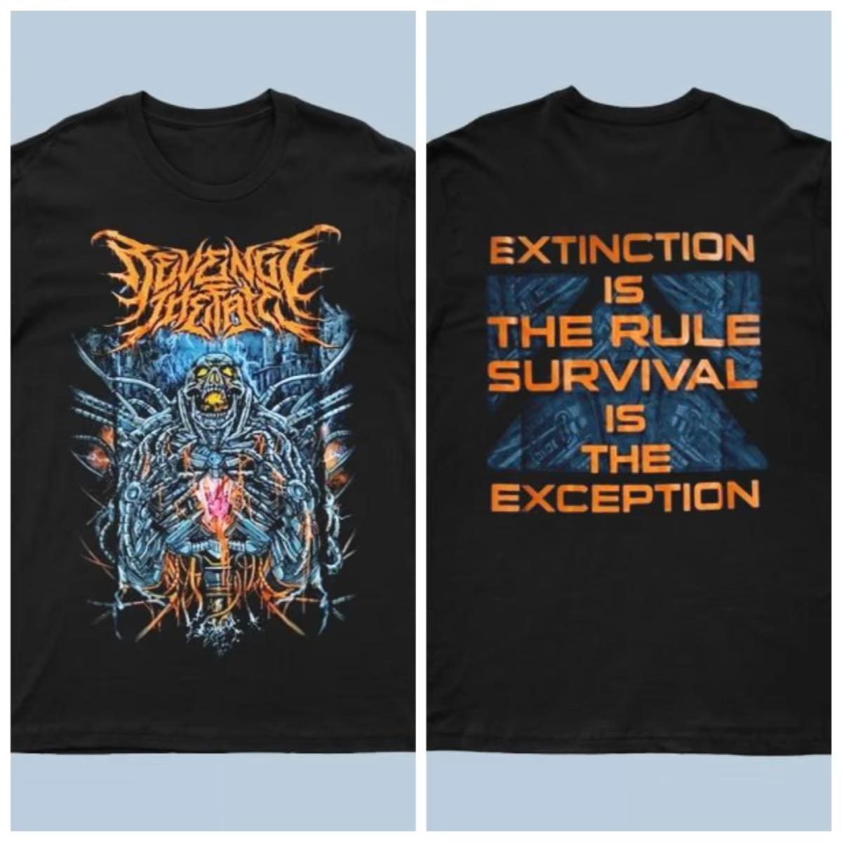 

2025 New REVENGE THE FATE - EXTINCTION Printed Unisex Street Fashion Trendy Short Sleeve with Pure Cotton Round Neck 4XL