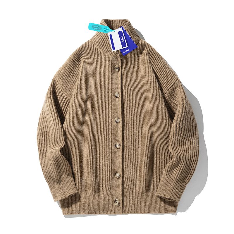 

Что как водолазка Свитер-кардиган Пальто Мужчины и Женщины Осень и Зима Корейский Свободный Повседневный Простой На все случаи жизни Топы Khaki X L