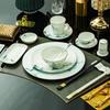New Chinese Style Gold Rim Bone China Dinnerware Set