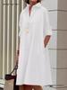 Women's Long Sleeve Loose Shirt Dress - Europe 2026 Collection