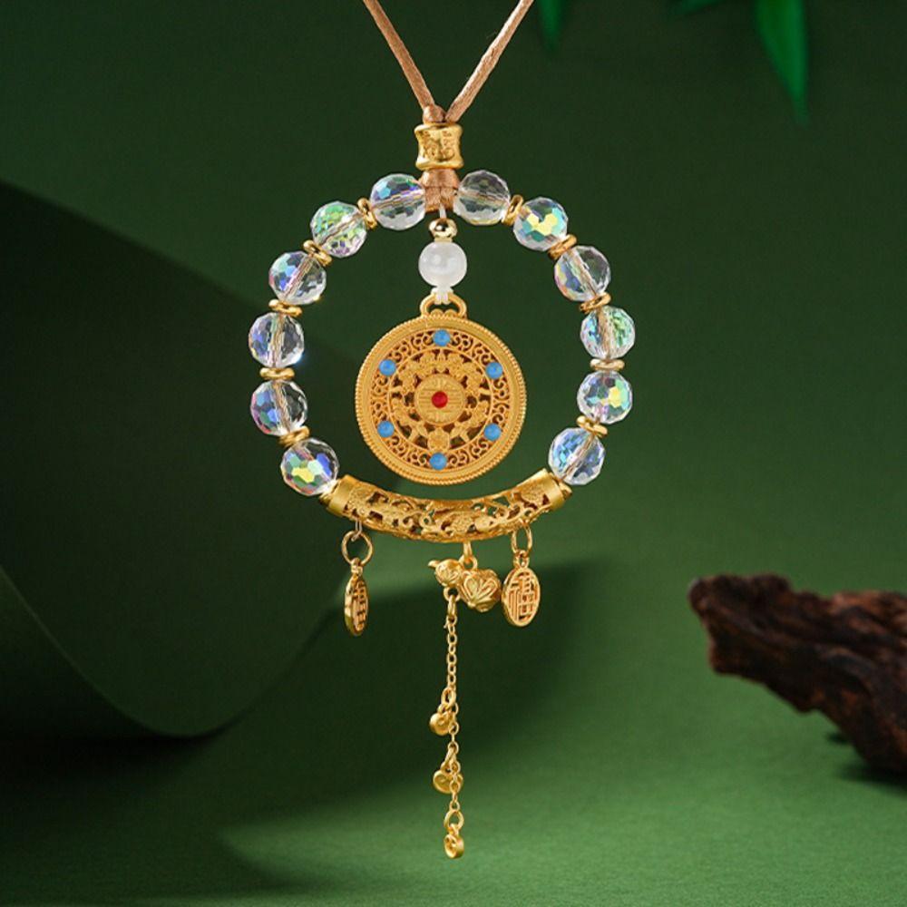 Hanging Five-way God of Wealth Pendant Chinese Style Car Pendant Bead Pendant  Automobile