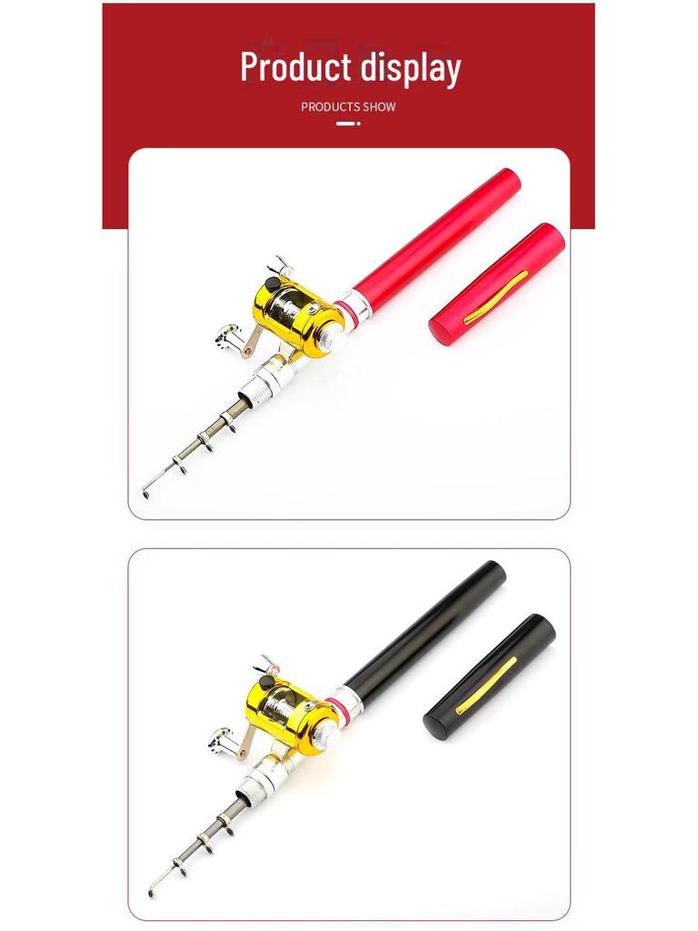 Ultra-Compact Mini Pocket Pen Fishing Rod - Retractable Casting Lure Rod Set