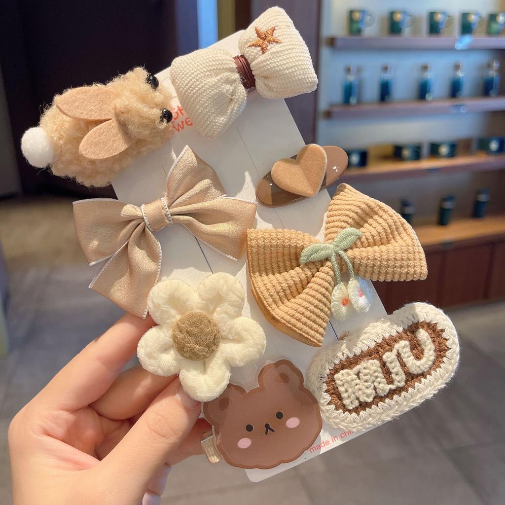 New Autumn and Winter Plush Cute Sweet Hair Clip Women's Bangs Side Clip Headdress Cartoon Animal Hairpin Hair Accessories