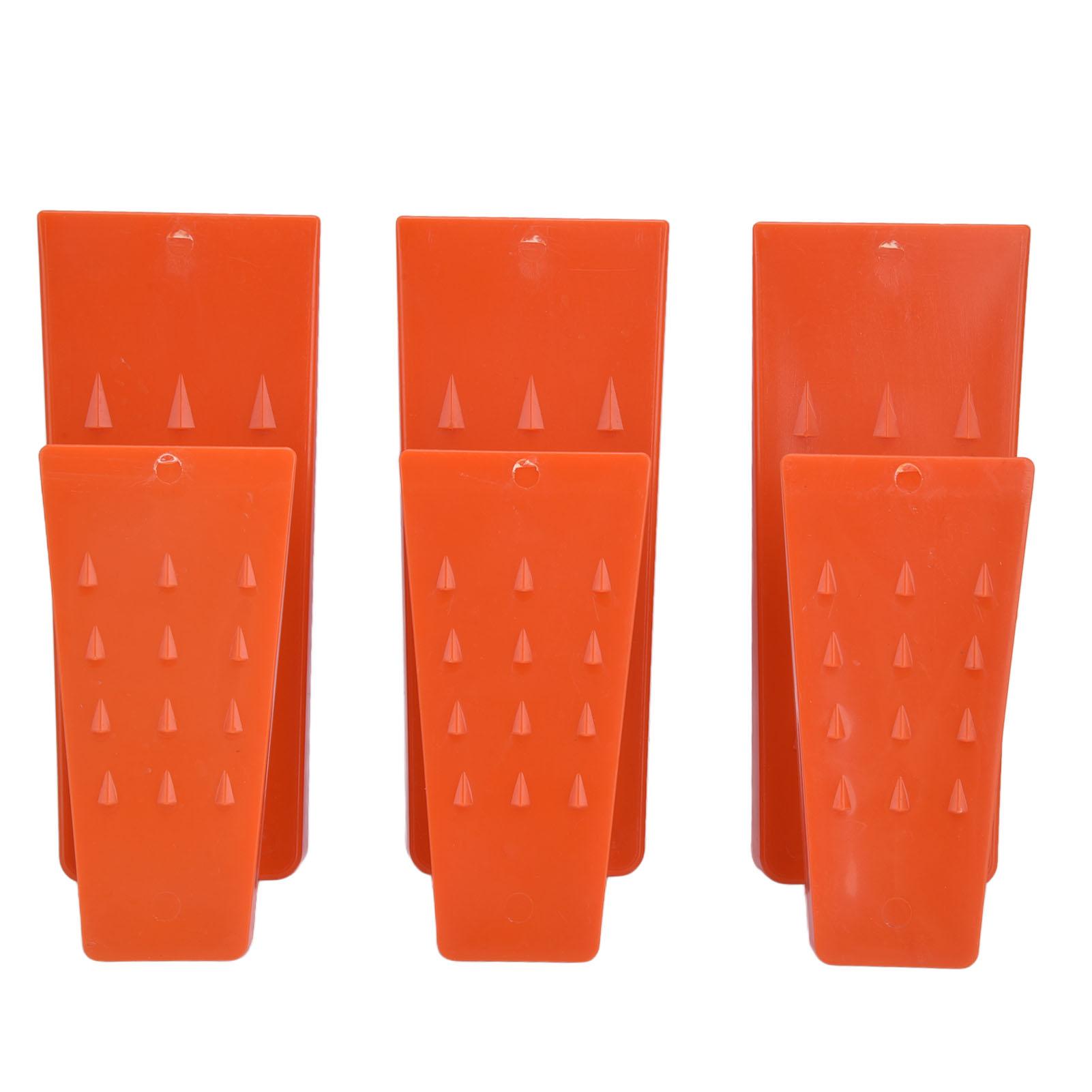 

6pcs Chainsaw Wedges Increasing Friction Red Durable Plastic Tree Cutting Supplies for Woodworking