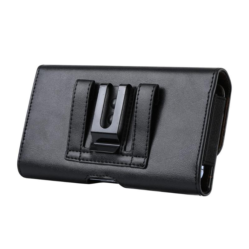 Men's Multifunctional Waist Bag Horizontal Flip Cover Leather Belt Mobile Waist Bag Lnsert Card Hanging Waist Magnetic Suction Phone Case Coin Purse