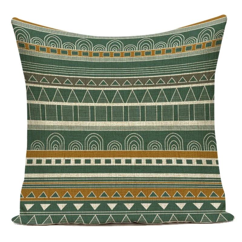 Geometry Cushion Cover Polyester Square Home Decor Pillow Cover Chair Car Ethnic Style Bohemian Throw Pillow Case