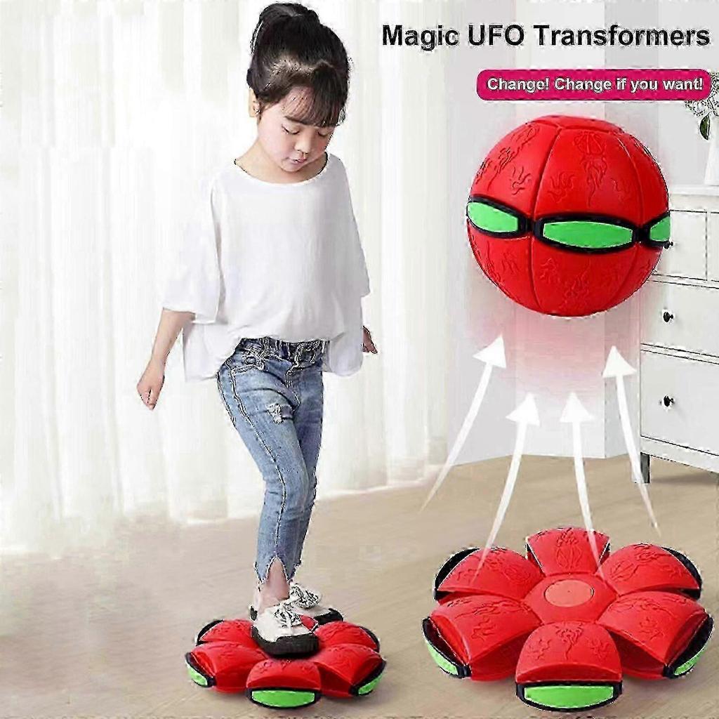 Light-Up Flying Saucer Toy for Kids | Portable Stomp Ball with LED Lights | Creative Outdoor Fun for Boys and Girls