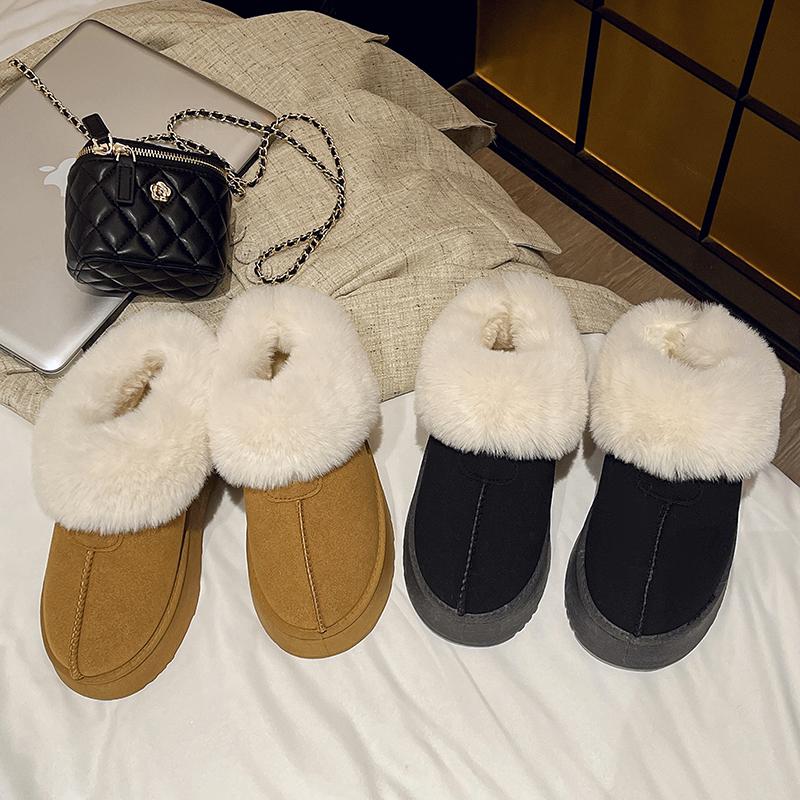 Fashion Women's Non-slip Short Boots 2024 Winter Designer Warm Thickened Anti-skid Snow Boots Ladies Platform Goth Shoes Botas De Mujer