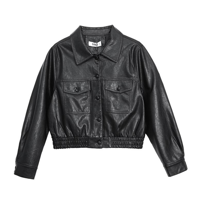 Betu Women's 2026 Spring Short PU Jacket