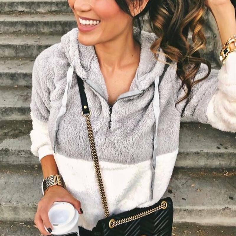 Donne Fleece Fluffy Calde Felpe Inverno Orsacchiotto Cappuccino Felpe  Pullover acquista in modo economico — spedizione gratuita, recensioni reali  con foto — Joom