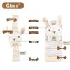 Gbee Organic Cotton Baby Rattle Set: Wrist Strap, Hand Crank Soothing Toys for Newborns