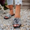 Women's Leopard Print Flat Slippers Women's New Sandals European and American Style Flip Flops