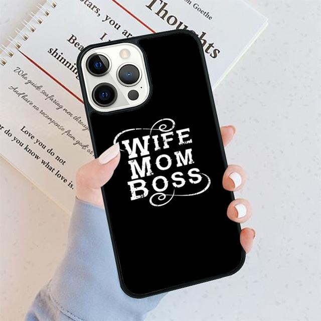Wife Mom Boss Phone Case For iPhone 17 Air 16 Pro Max 15 14 Plus 12 13 Soft Bumper Shell Cover Coque