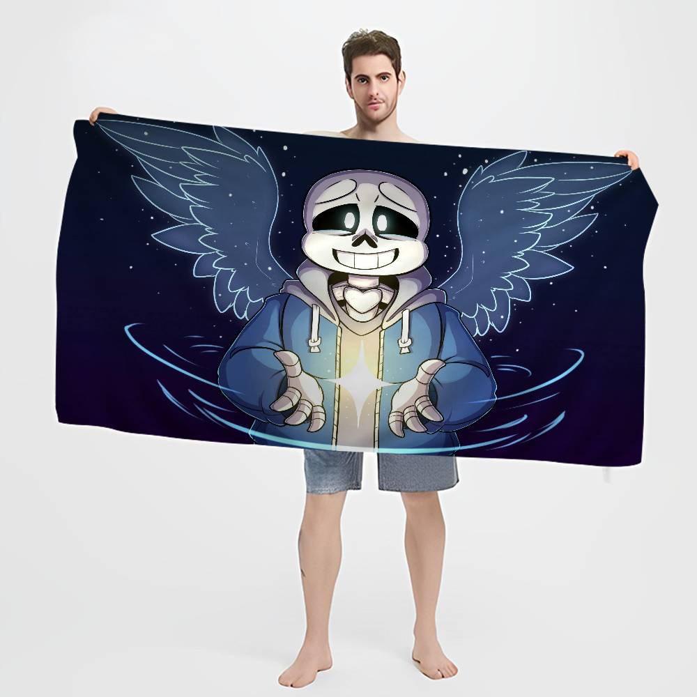 Abenteuer-Minispiele U-undertale Mikrofaserdecke Schnelltrocknende Strandtücher Übergröße Druck Absorbierende Pool-Handtuchdecke