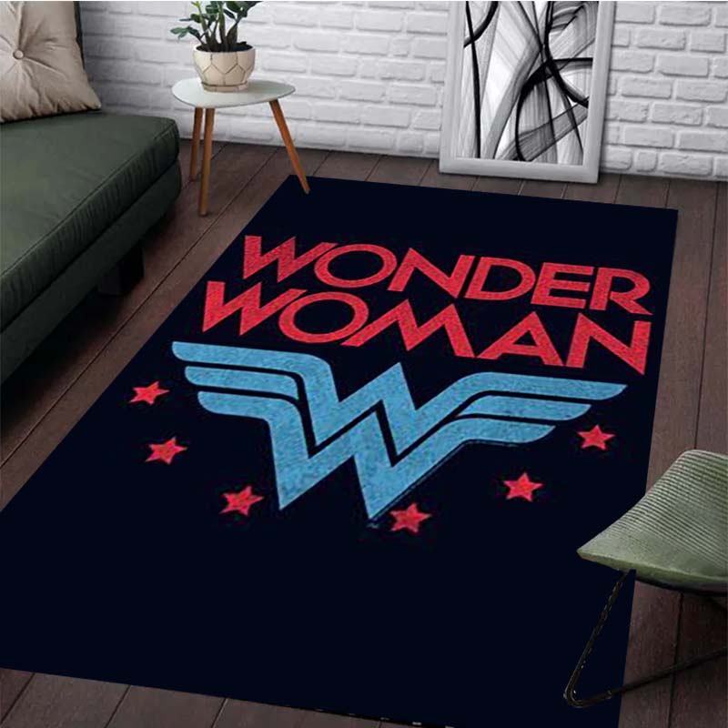 Wonder Woman Pattern Rug - Non-slip Kitchen & Outdoor Rug, Yoga Rug, Home & Bedroom Decor, Birthday Gift
