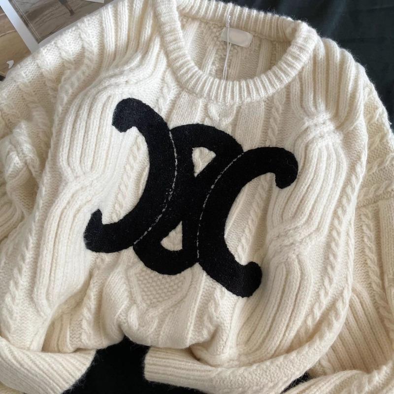Neues Pullover-Design Gestrickter Pullover Verdickt Kurz Winter Alleskönner