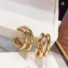 High-End European & American Metal Water Drop Ear Clips - No Piercing, Cool Autumn/Winter Style